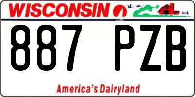 WI license plate 887PZB