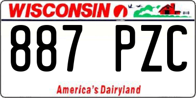 WI license plate 887PZC