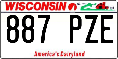 WI license plate 887PZE