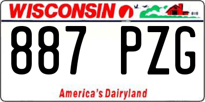 WI license plate 887PZG
