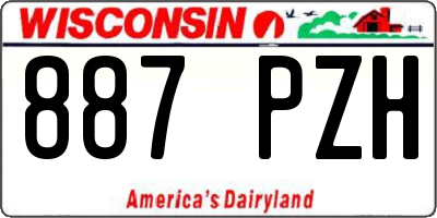 WI license plate 887PZH