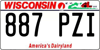 WI license plate 887PZI