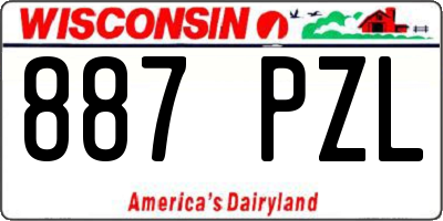 WI license plate 887PZL