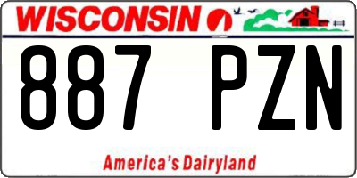 WI license plate 887PZN