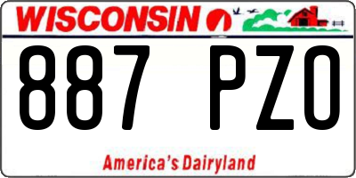 WI license plate 887PZO