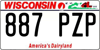 WI license plate 887PZP