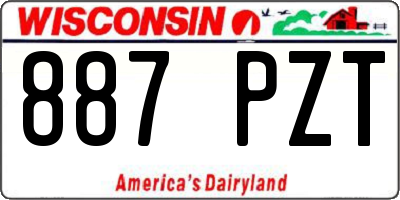 WI license plate 887PZT