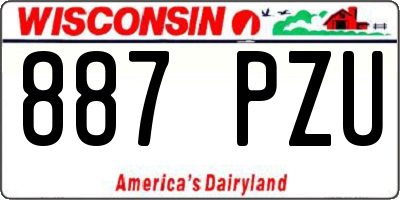 WI license plate 887PZU