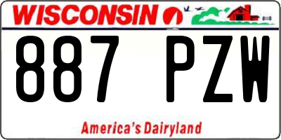 WI license plate 887PZW