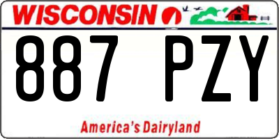 WI license plate 887PZY
