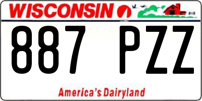 WI license plate 887PZZ