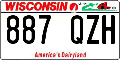 WI license plate 887QZH