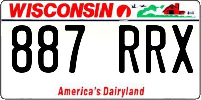 WI license plate 887RRX