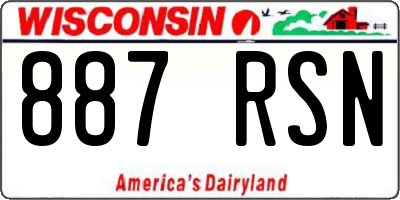 WI license plate 887RSN