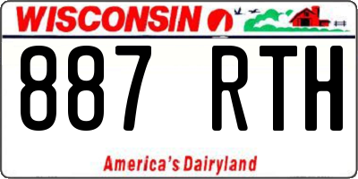 WI license plate 887RTH