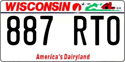 WI license plate 887RTO
