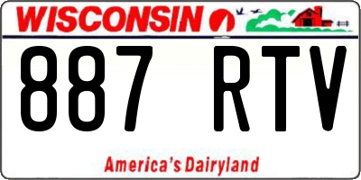 WI license plate 887RTV