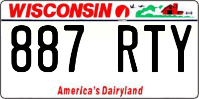 WI license plate 887RTY