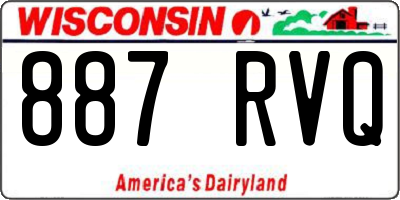 WI license plate 887RVQ