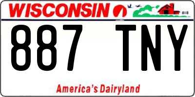 WI license plate 887TNY