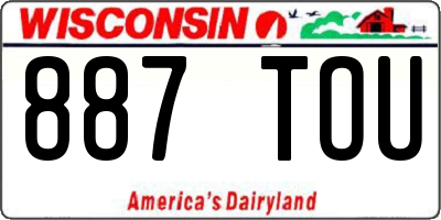 WI license plate 887TOU