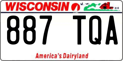 WI license plate 887TQA