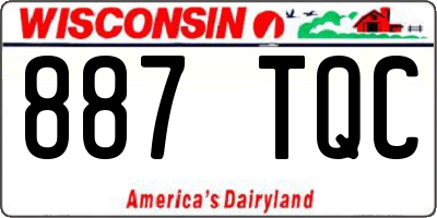WI license plate 887TQC