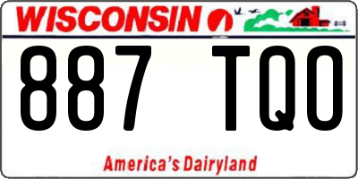 WI license plate 887TQO