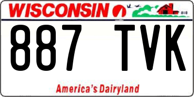 WI license plate 887TVK
