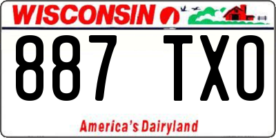 WI license plate 887TXO