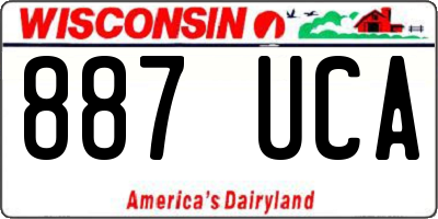 WI license plate 887UCA