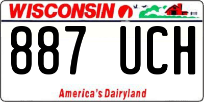 WI license plate 887UCH