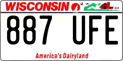 WI license plate 887UFE