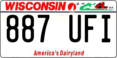 WI license plate 887UFI