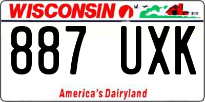 WI license plate 887UXK