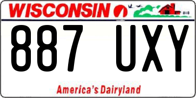 WI license plate 887UXY