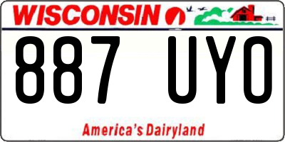 WI license plate 887UYO