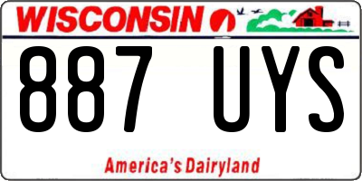 WI license plate 887UYS