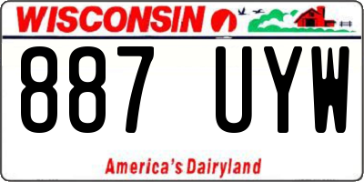 WI license plate 887UYW