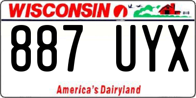 WI license plate 887UYX