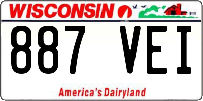 WI license plate 887VEI