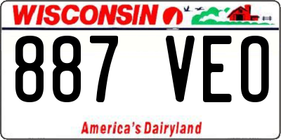 WI license plate 887VEO
