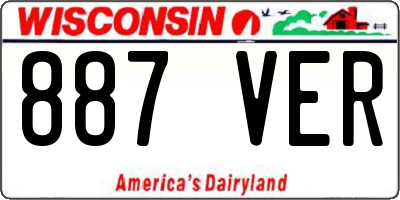 WI license plate 887VER