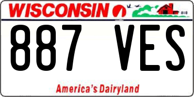 WI license plate 887VES