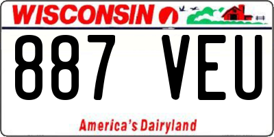 WI license plate 887VEU