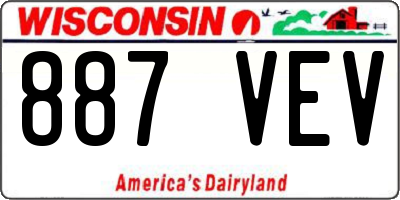 WI license plate 887VEV