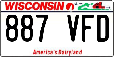 WI license plate 887VFD