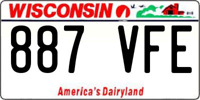 WI license plate 887VFE