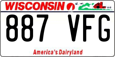 WI license plate 887VFG