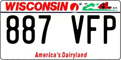 WI license plate 887VFP